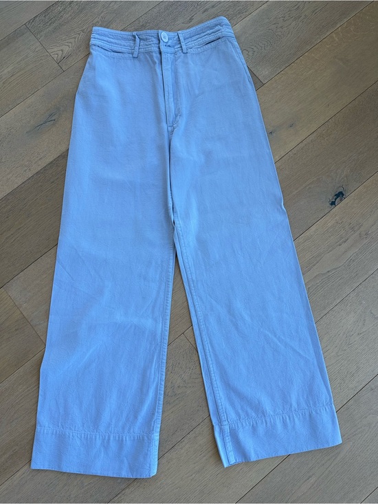 Apiece Apart Pants - Apiece Apart Merida Wide Leg Cropped Pants Light Blue/Lavender Size 2